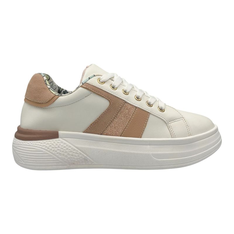 CALZADO BONT - Tenis Dama Marfil Rosa Bont Soft