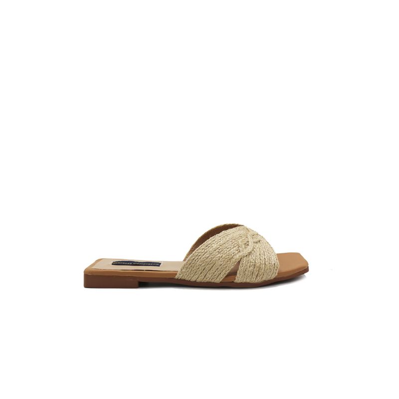 MERCEDES CAMPUZANO - Sandalia Plana Sapphire Mercedes Campuzano de Mujer Beige
