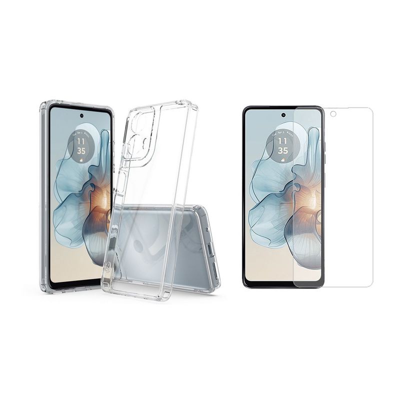 GENERICO - Funda Rígida Antichoque + Hidrogel HD Para Motorola Moto G04 G04S