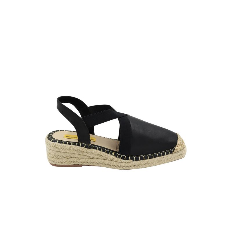 MERCEDES CAMPUZANO - Spadrilla Plana Dalel Mercedes Campuzano de Mujer Negro