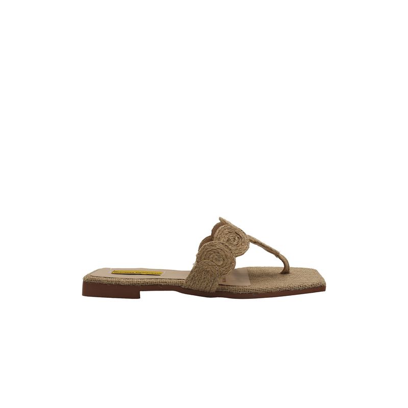 MERCEDES CAMPUZANO - Sandalia Plana Aurora Mercedes Campuzano de Mujer Beige