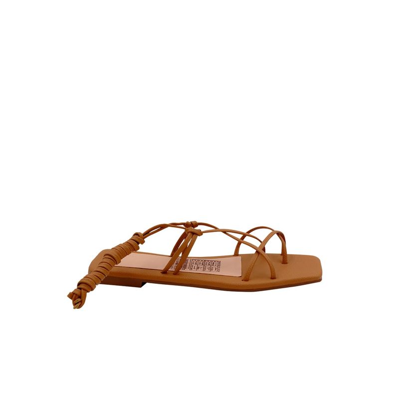 MERCEDES CAMPUZANO - Sandalia Plana Virgil Mercedes Campuzano de Mujer Beige