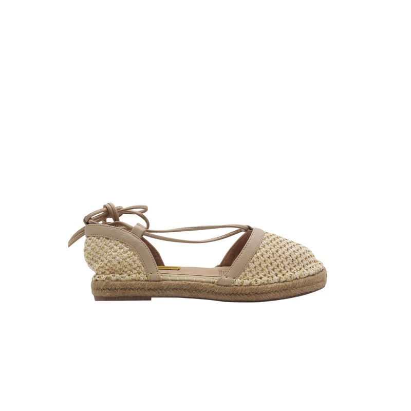 MERCEDES CAMPUZANO - Spadrilla Plana Gabi Mercedes Campuzano de Mujer Beige