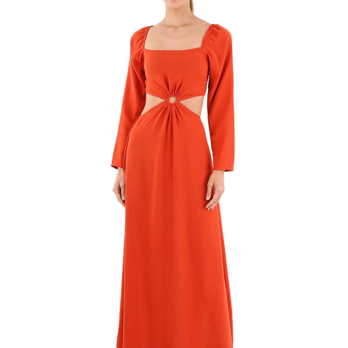 MERCEDES CAMPUZANO - Vestido Largo  Aura Terrracota