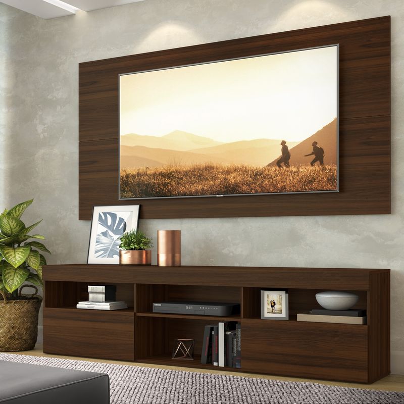 GENERICO - Mesa Con Panel  para TV 65 Pulgadas Color Madera