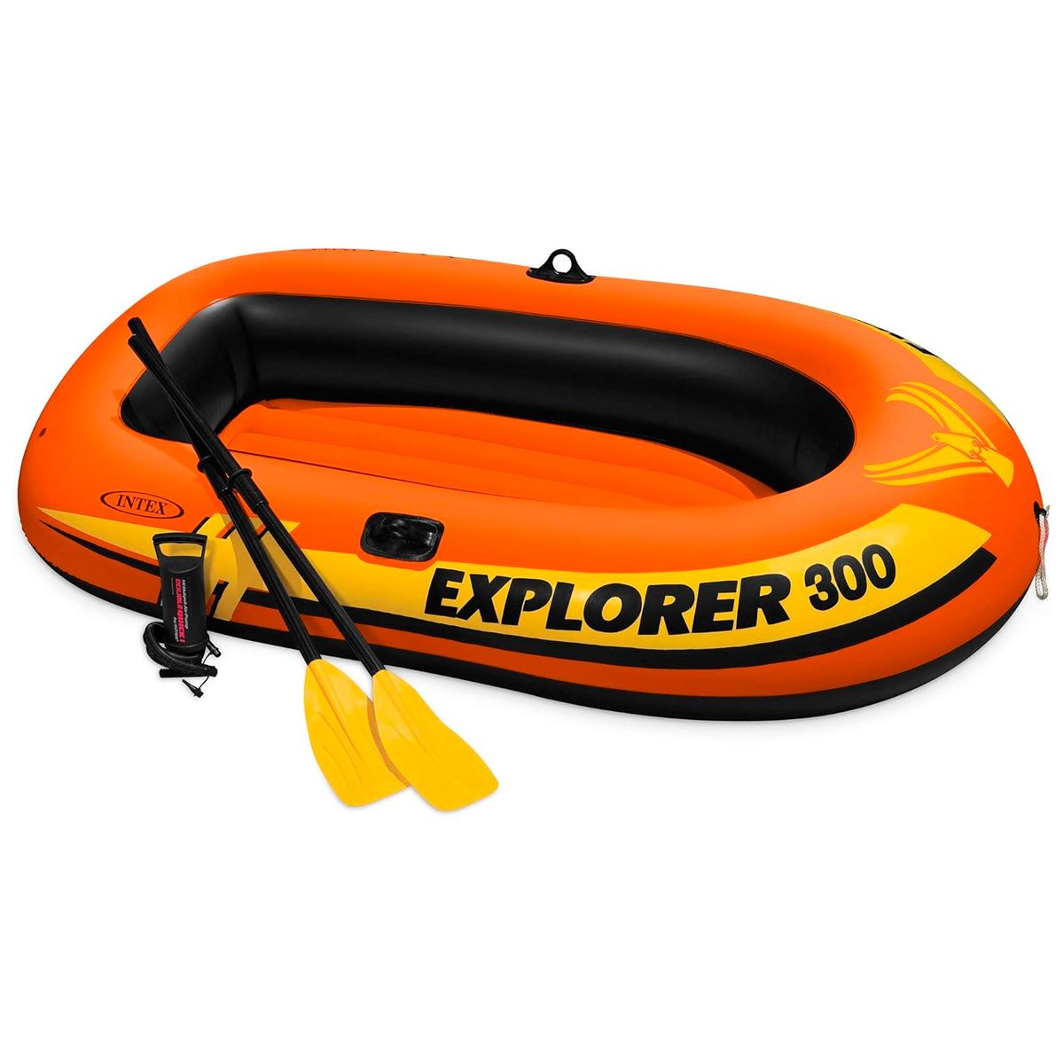 INTEX - Bote Inflable Intex Canotaje Explorer 300 + Remos 3 Personas