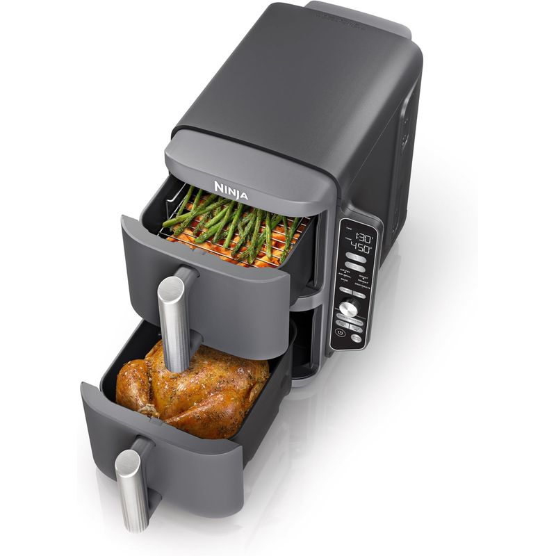 NINJA - Freidora Profesional Ninja Digital Doble Cesta Doublestack Xl 10L