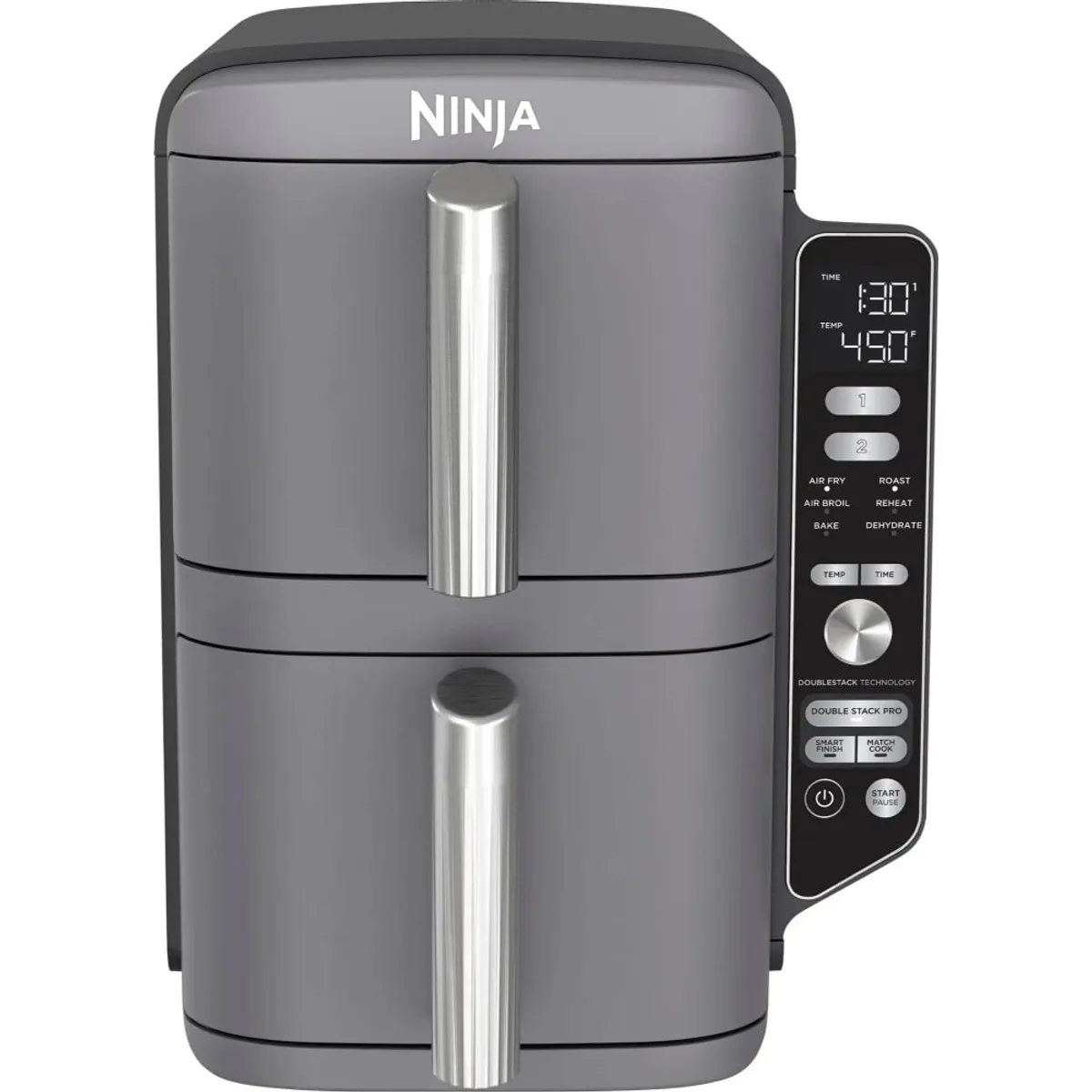 NINJA - Freidora Profesional Ninja Digital Doble Cesta Doublestack Xl 10L