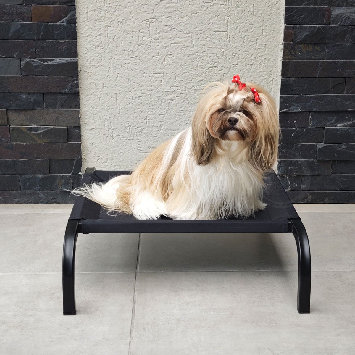INDUHOGAR - Cama elevada para perros en tubo y lona antifluidos talla S