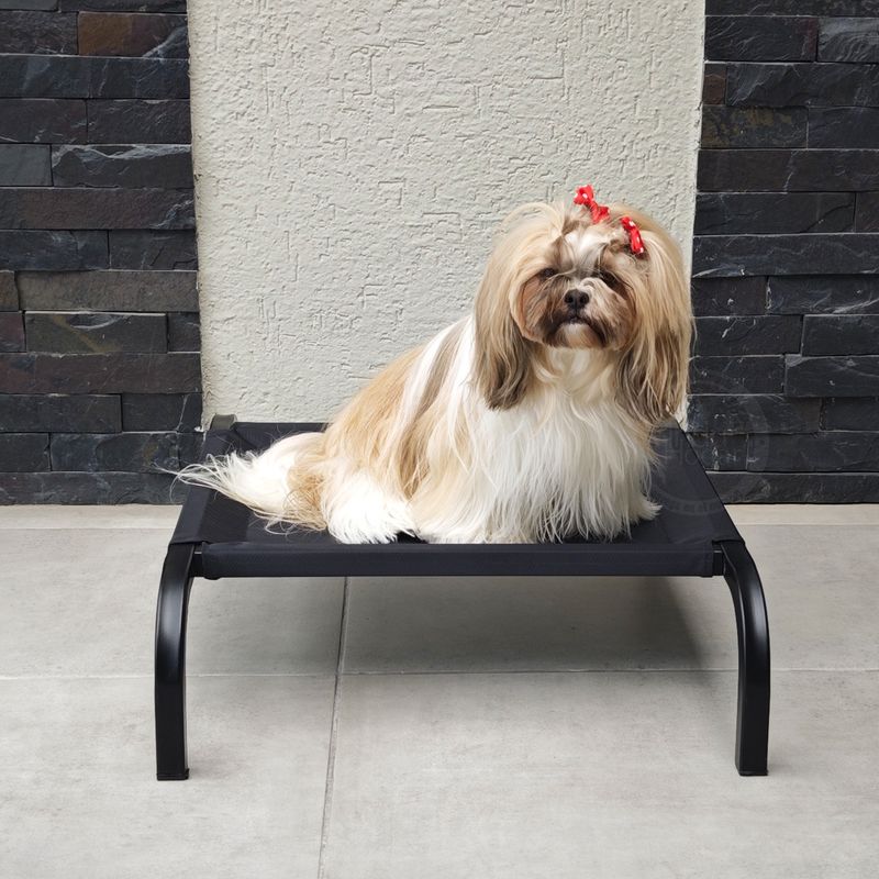 INDUHOGAR - Cama elevada para perros en tubo y lona antifluidos talla S
