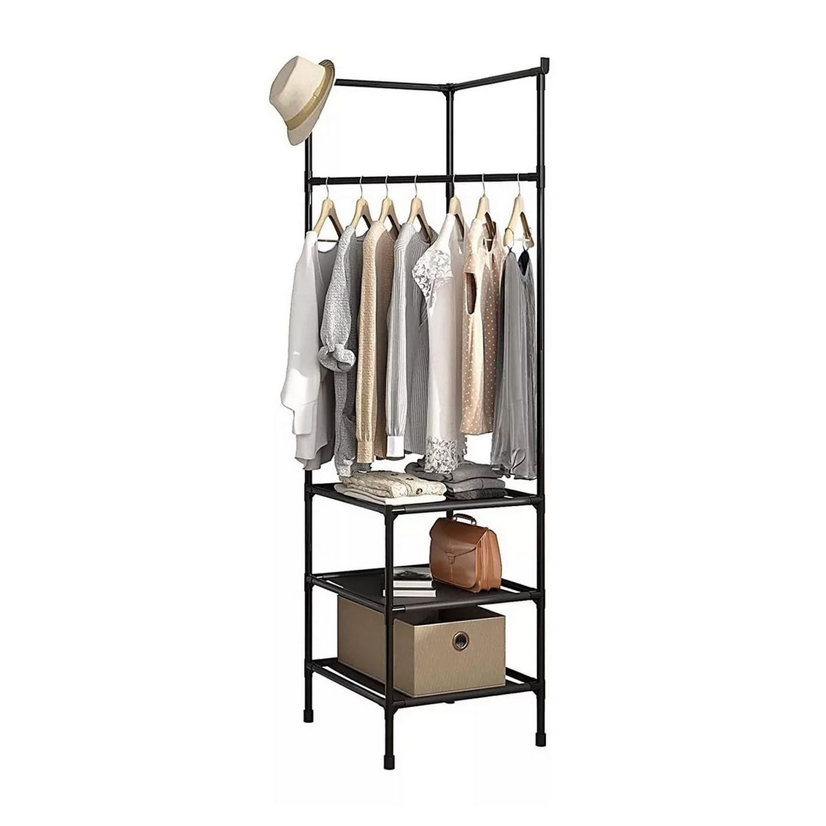 DAYOSHOP - Perchero Zapatero Esquinero Premium Organizador Multifunción