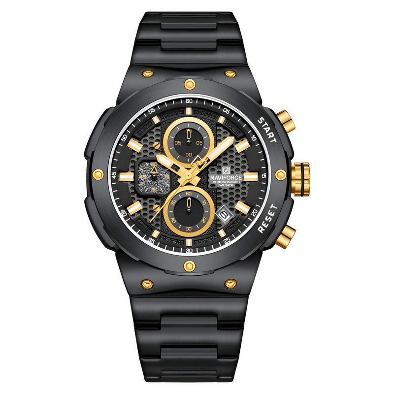 NAVIFORCE - Reloj Naviforce Casual Nf8072 Crono Hombre Acero+ Estuche