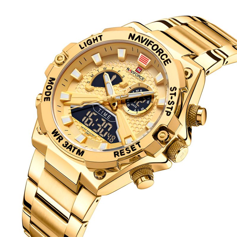 NAVIFORCE - Reloj Naviforce Casual Nf9207 Crono Hombre Acero+ Estuche