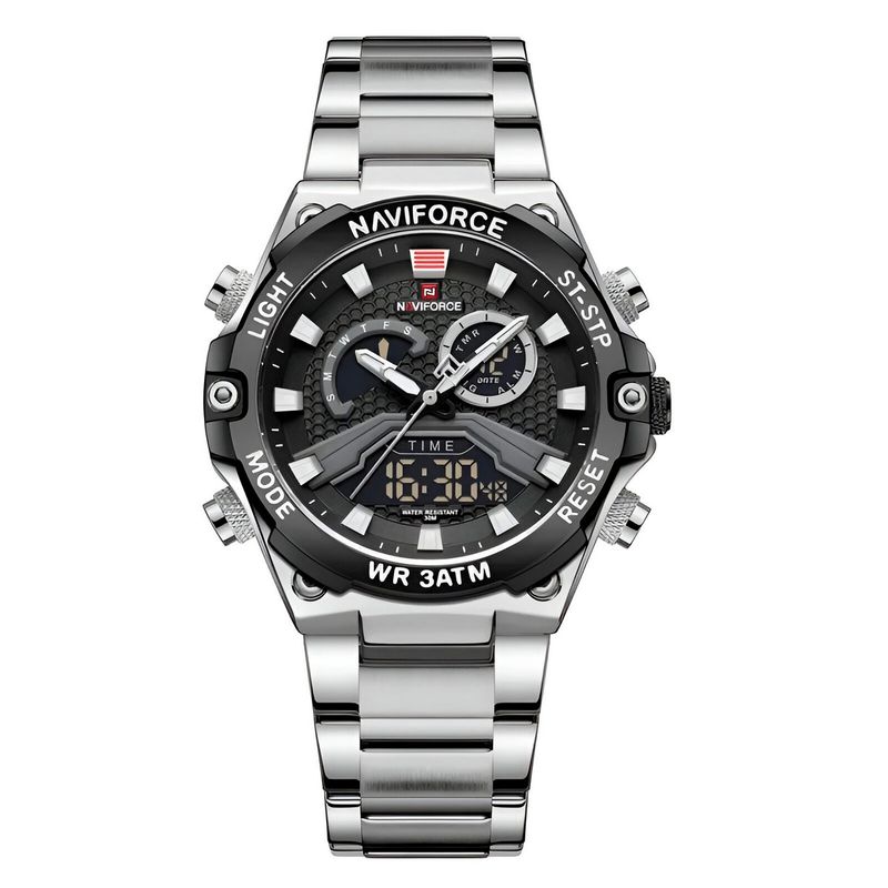 NAVIFORCE - Reloj Naviforce Casual Nf9207 Crono Hombre Acero+ Estuche