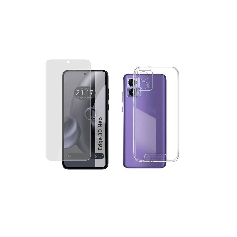 GENERICO - Funda Rígida Antichoque + Hidrogel HD Para Motorola Edge 30 NEO