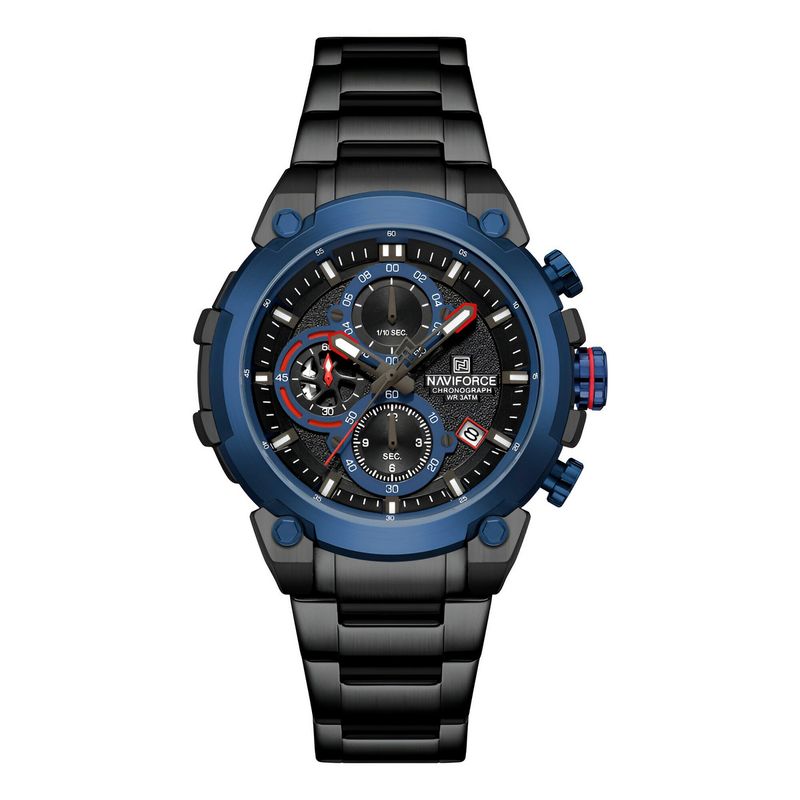 NAVIFORCE - Reloj Naviforce Casual Nf8071 Crono Hombre Acero+ Estuche