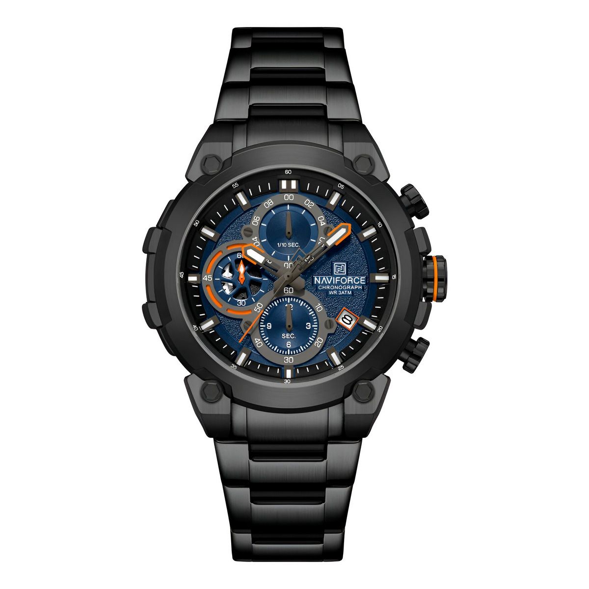 NAVIFORCE - Reloj Naviforce Casual Nf8071 Crono Hombre Acero+ Estuche