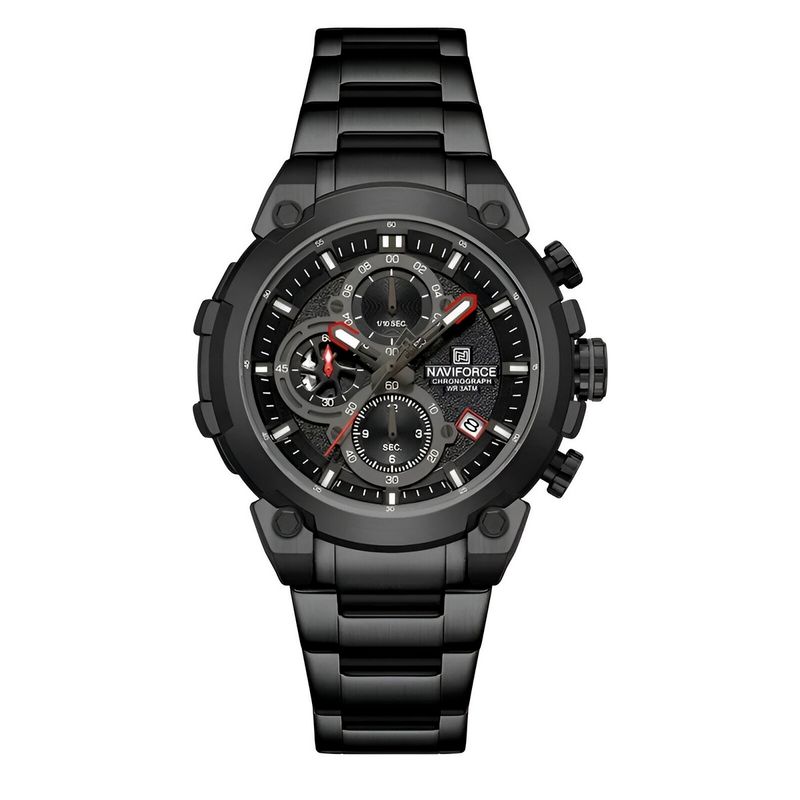 NAVIFORCE - Reloj Naviforce Casual Nf8071 Crono Hombre Acero+ Estuche