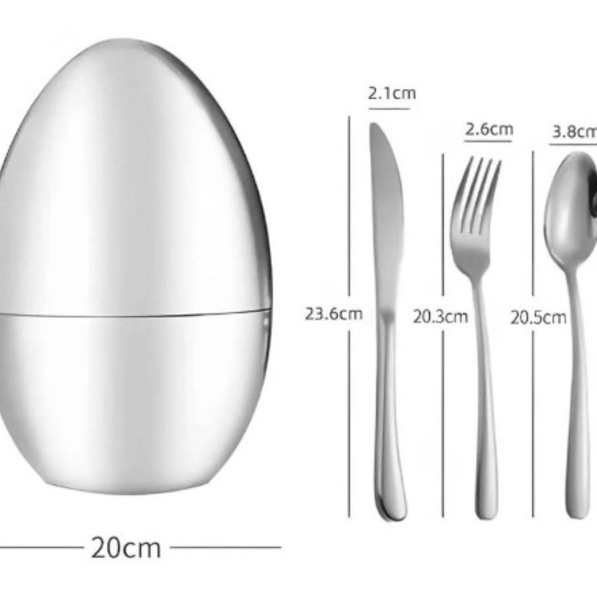 ZHOPI CO - Juego De Cubiertos 24pcs Acero Inoxidable Estuche Plateado
