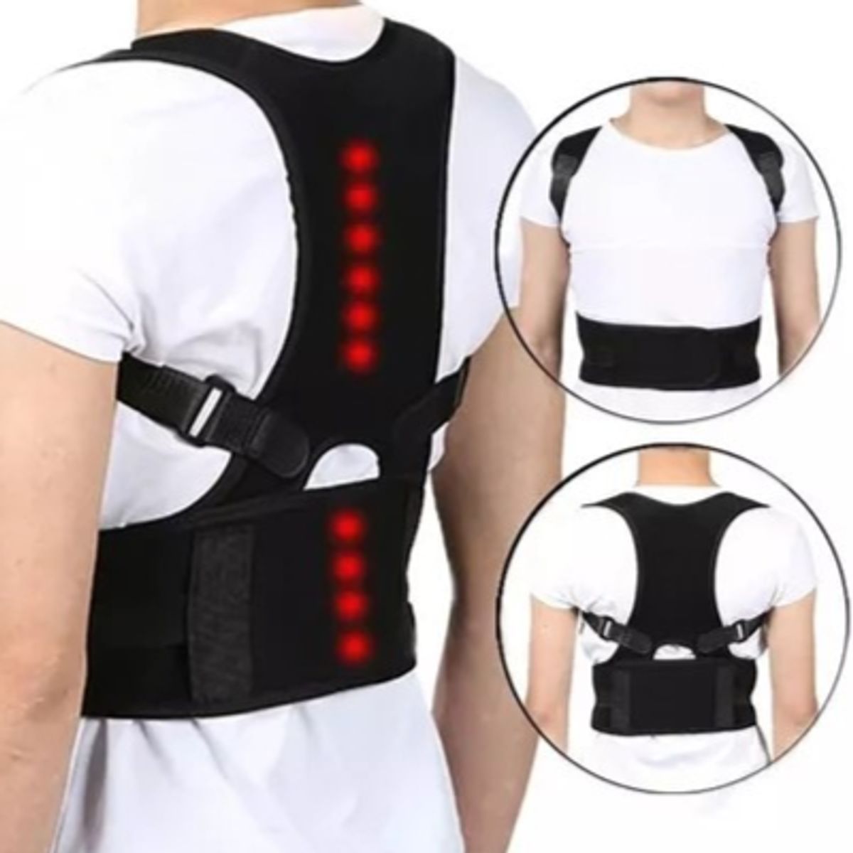 GENERICO - FAJA CORRECTOR DE POSTURA ESPALDA SOPORTE LUMBAR ORTOPEDICO