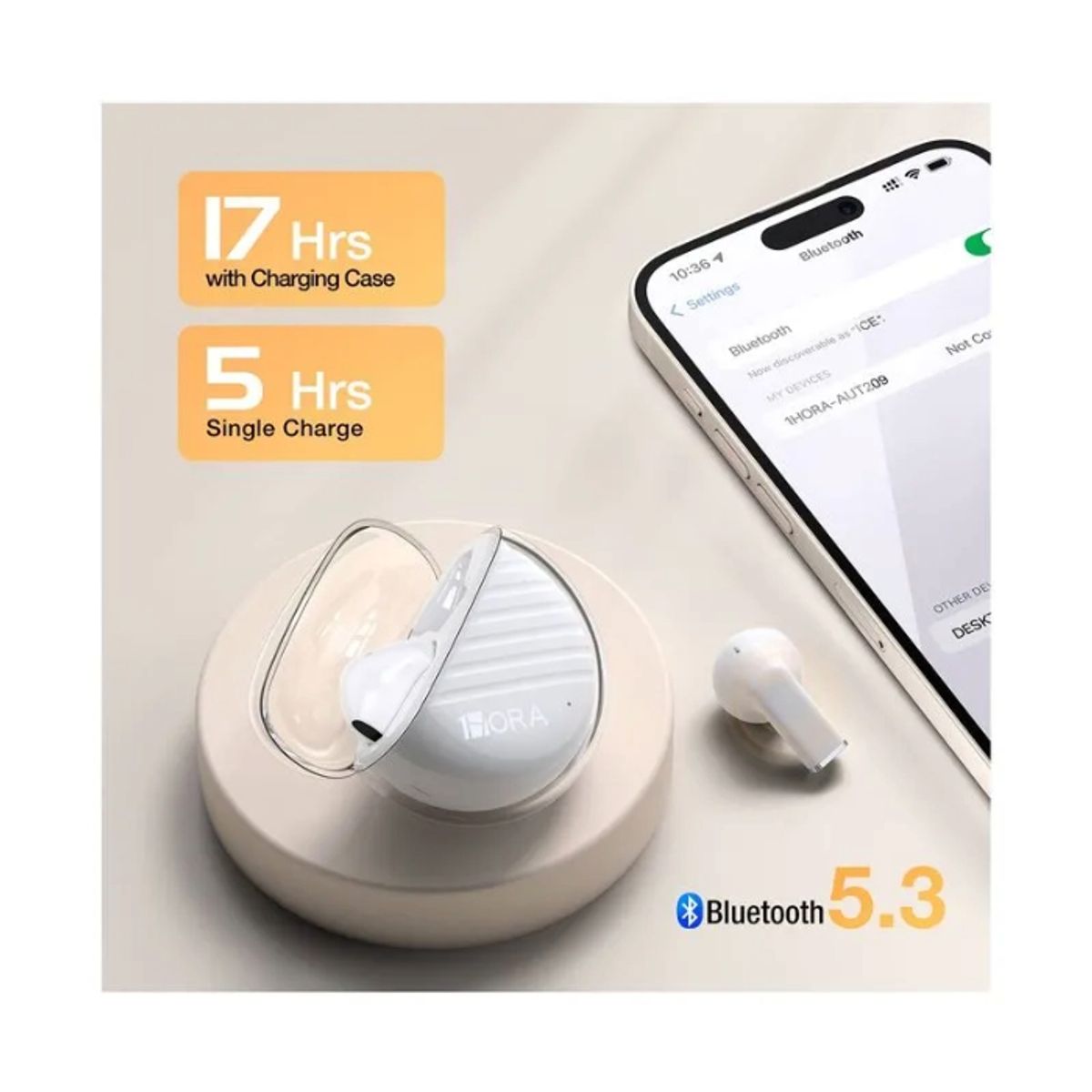 1HORA - audifonos  inalambricos bluetooth