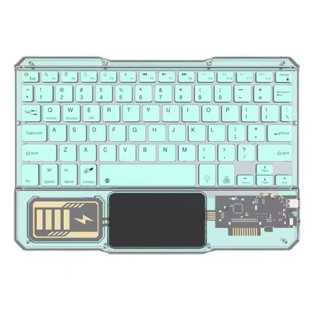 GENERICO - Combo Teclado Y Mouse Bluetooth Recargable Kb-333 Azul