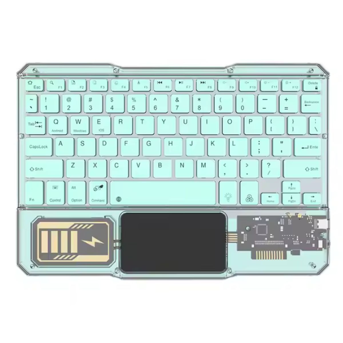 GENERICO - Combo Teclado Y Mouse Bluetooth Recargable Kb-333 Azul