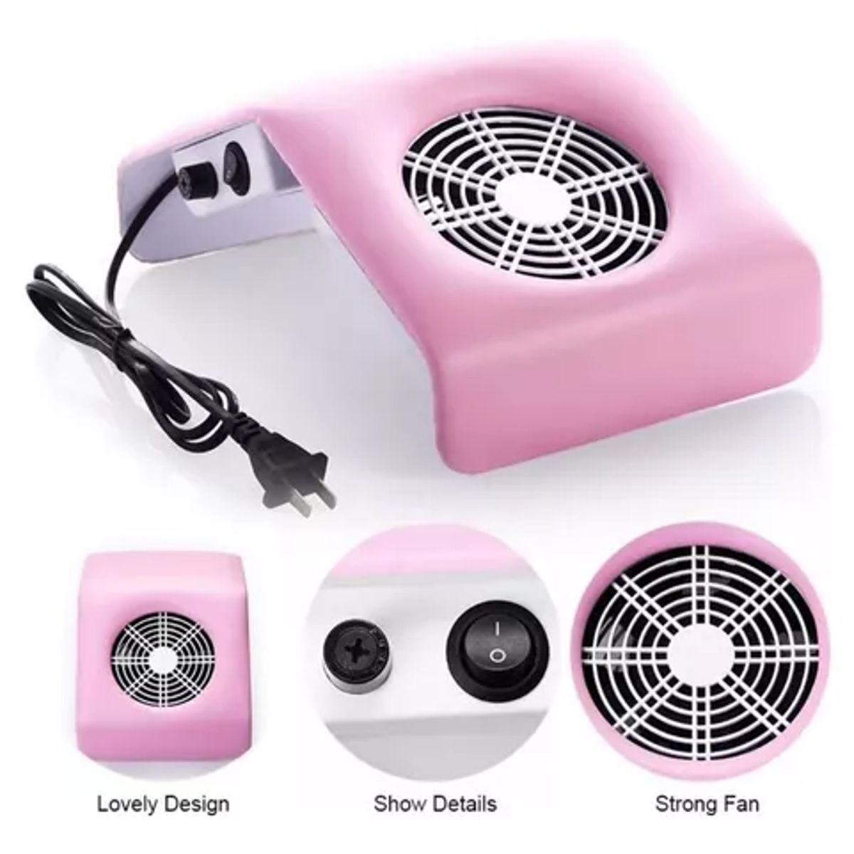 GENERICO - Extractor Polvo Uñas Acrílicas Aspirador Manicura Silencioso