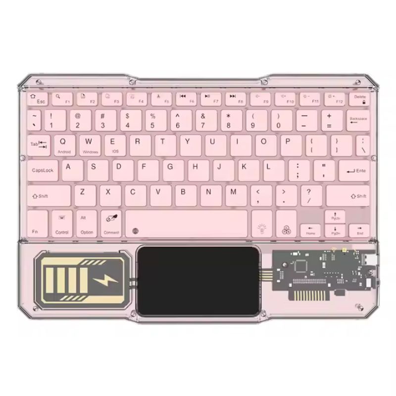 GENERICO - Combo Teclado Y Mouse Bluetooth Recargable Kb-333 Rosado