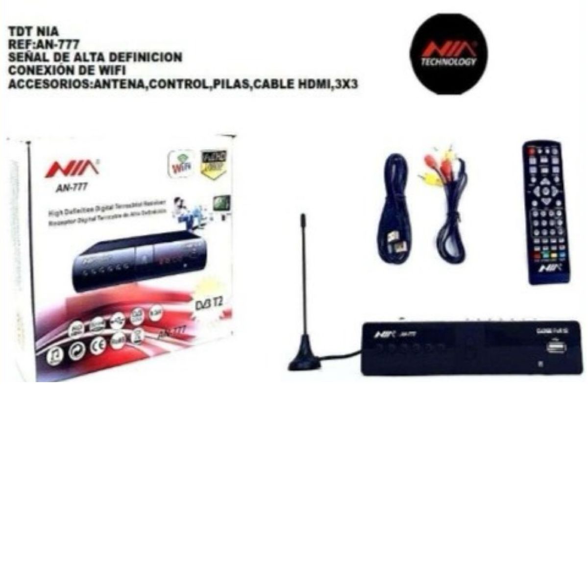 GENERICO - TDT NIA An-777 DVD PARA TELEVISOR