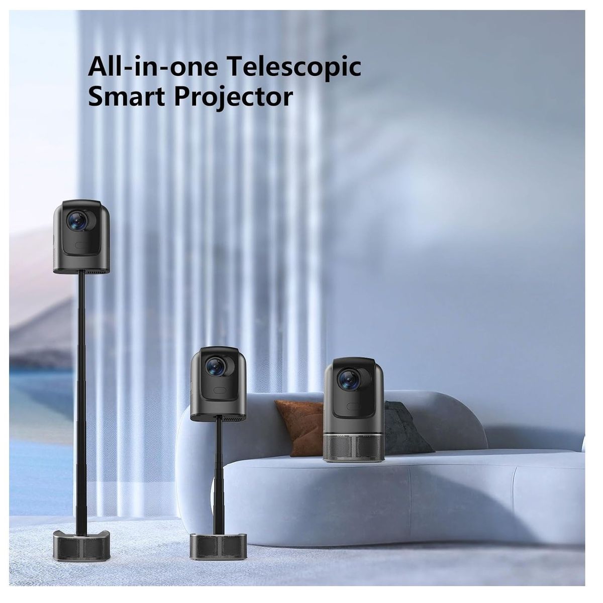 GENERICO - Proyector Native 1080p 4K Wi Fi  Bluetooth 12000 lúmenes cine en casa