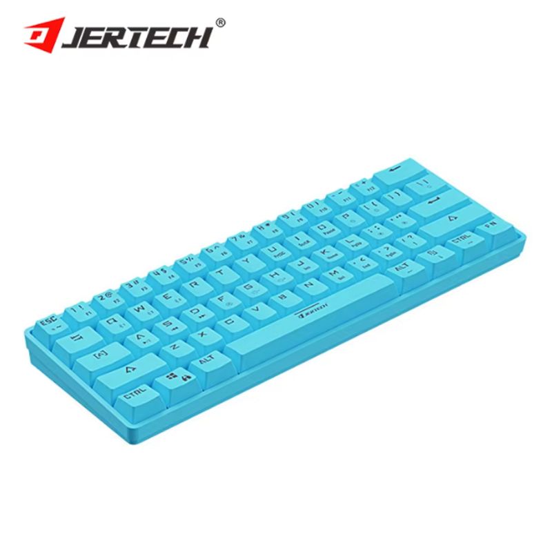 GENERICO - Teclado Inalámbrico Recargable Mecánico Bt Jertech JK530 Azul