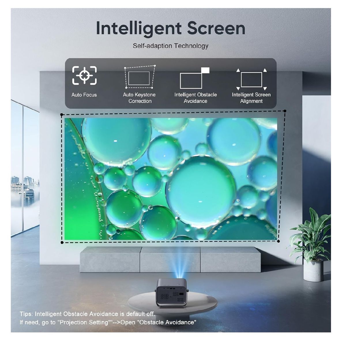 GENERICO - Proyector NISOO 10000 Lux Full HD 1080P Video Beam