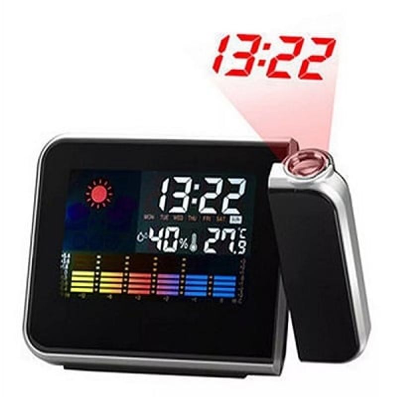 GENERICO - RELOJ DE MESA CON ALARMA COLOR NEGRO