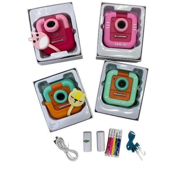 LEXIBOOK Starcam Print – Cámara Con Impresora Instantánea, 3 Rollos De Papel, Correa, Filtros Y Juegos