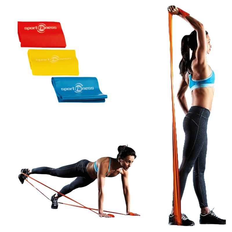 SPORTFITNESS - Bandas Theraband Sportfitness Juego Kit 3 Resistencias Gym