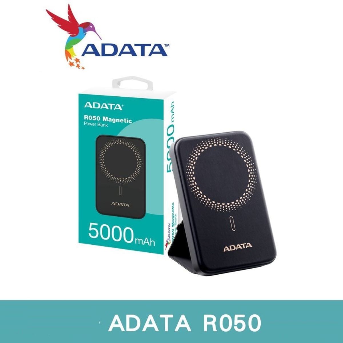 ADATA - POWER BANK Batería Recargable Magnética ADATA R050 5.000 mAh Negro