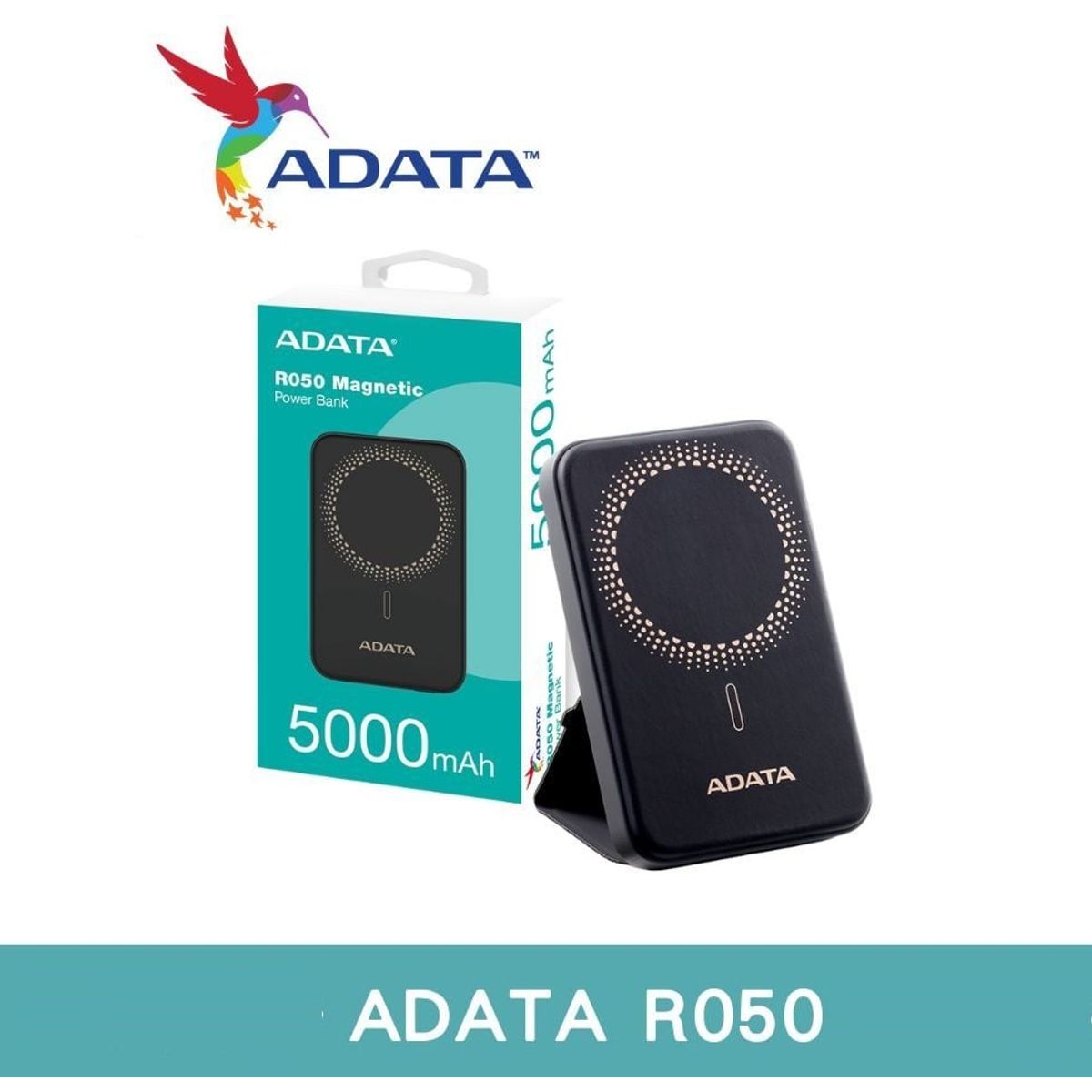 ADATA - POWER BANK Batería Recargable Magnética ADATA R050 5.000 mAh Negro