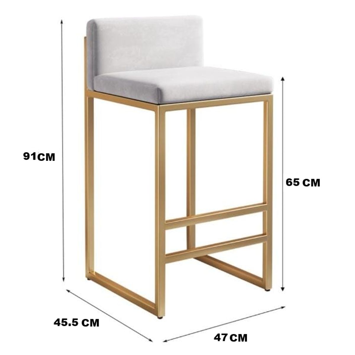 GENERICO - Silla Bar Juego Tripear X3 con Estructura Metálica Y Asiento Tapizado