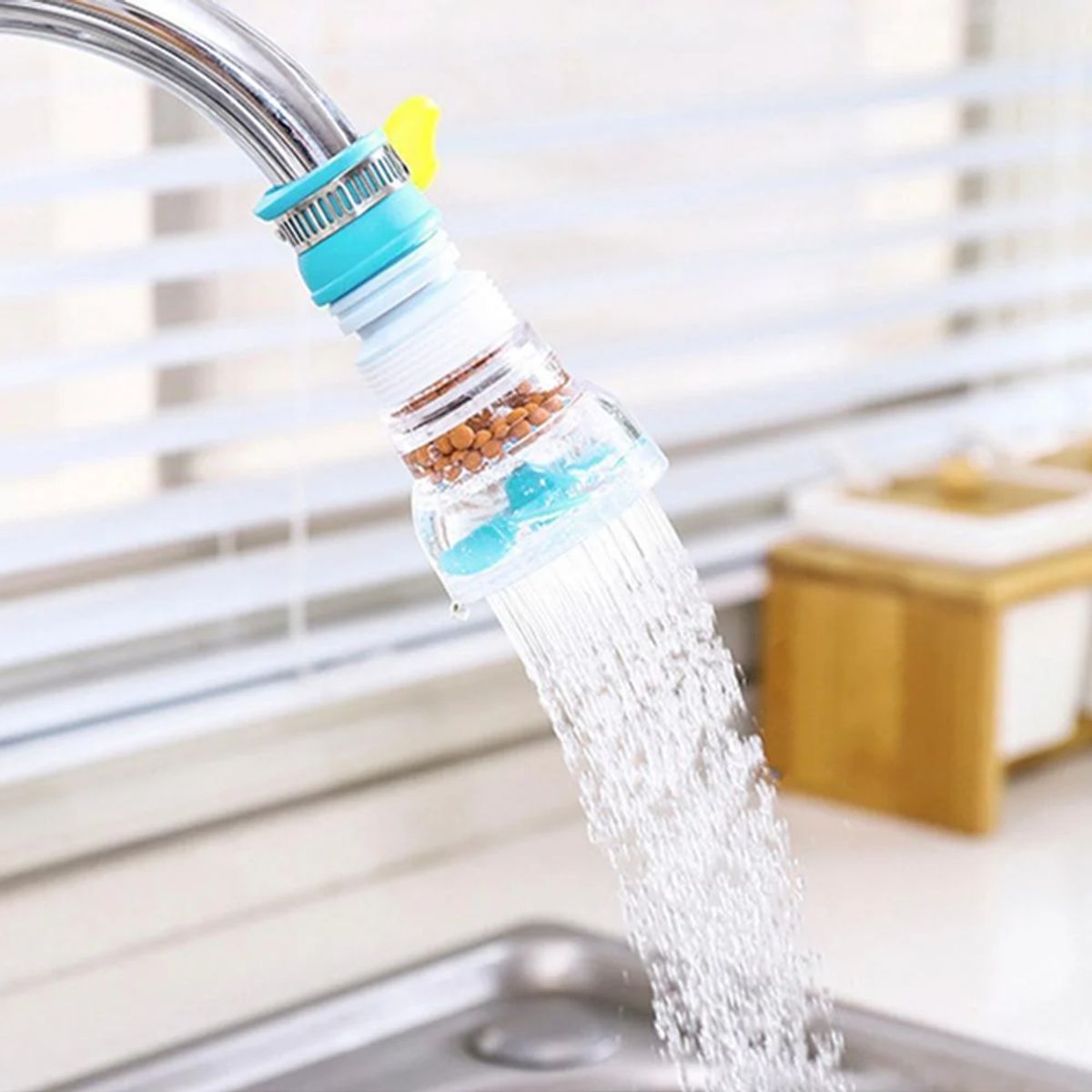 PLUS SOLUTIONS - Filtro OnOff Purificador de Agua Expandible para Llave Grifo