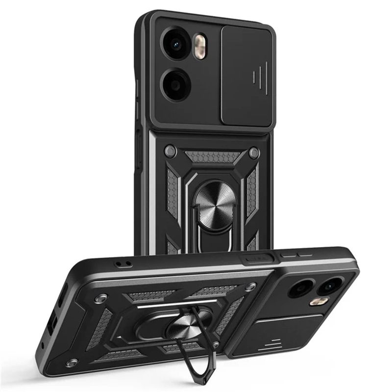 GENERICO - Funda Case Protector Cámara Slider Compatible Motorola G05 4G Negro