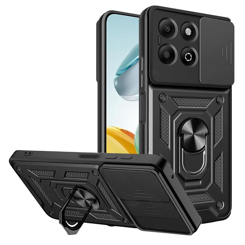 GENERICO - Funda Case Protector Cámara Slider Compatible Motorola G15 4G Negro