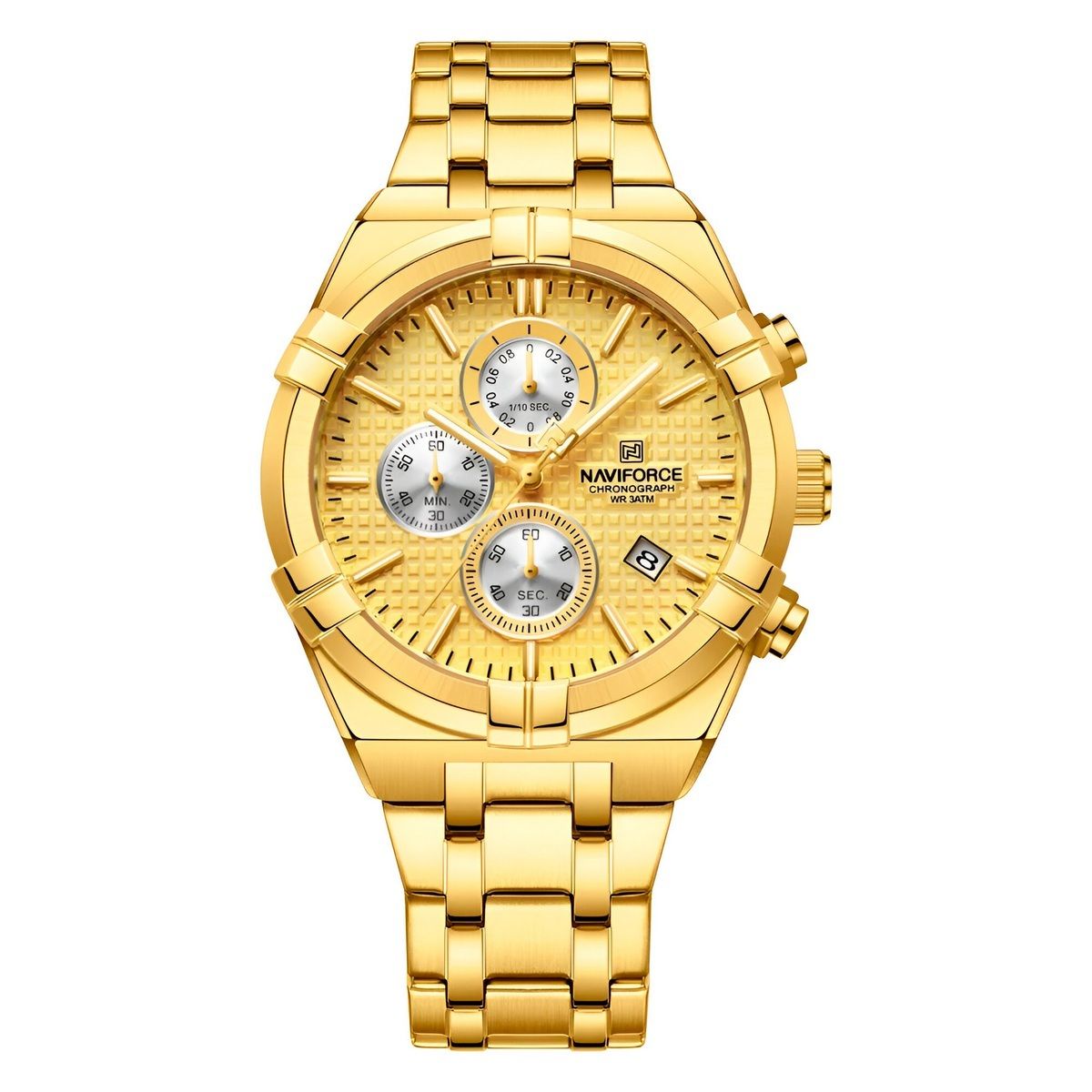 NAVIFORCE - Reloj Naviforce Casual Nf8042 Crono Hombre Acero + Estuche