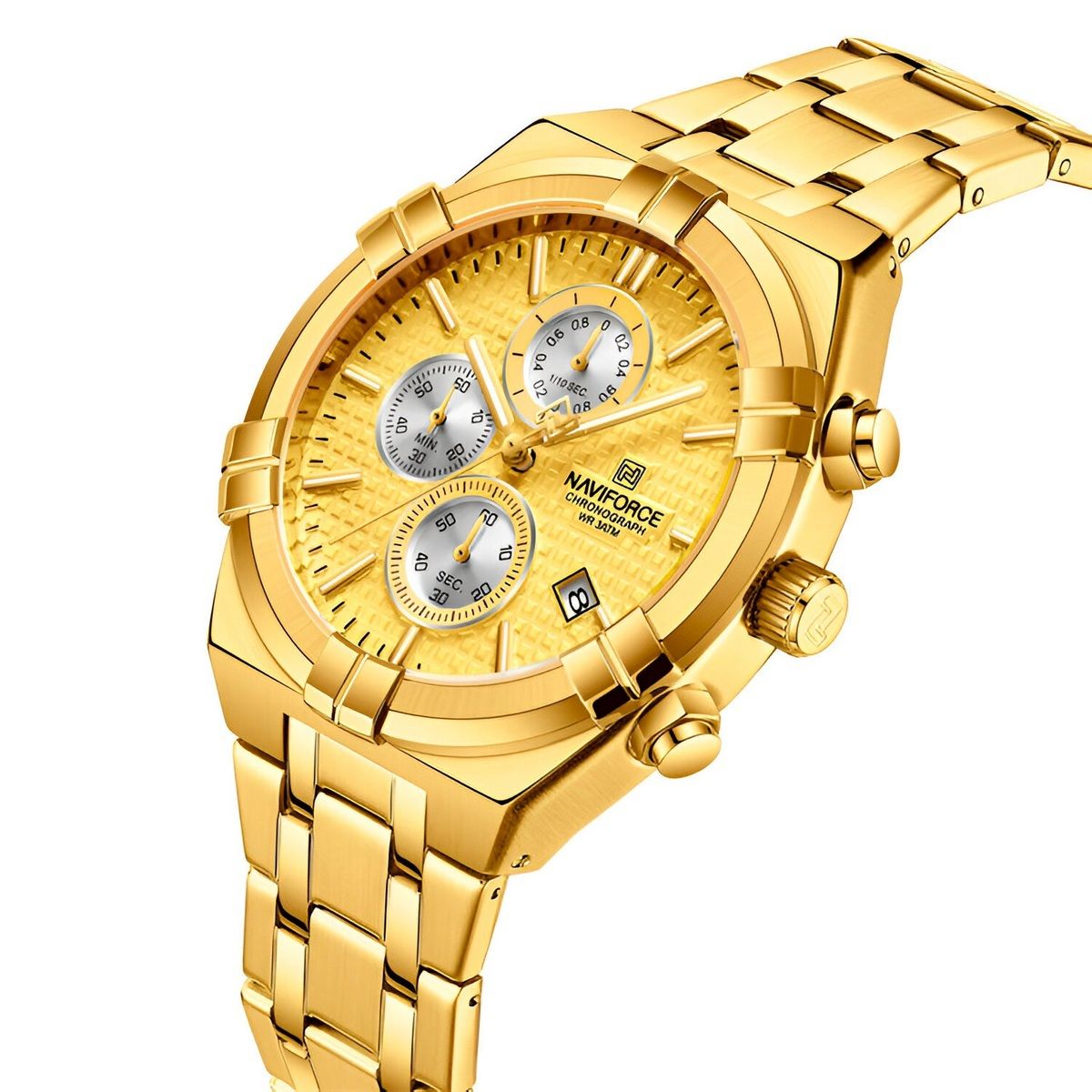 NAVIFORCE - Reloj Naviforce Casual Nf8042 Crono Hombre Acero + Estuche