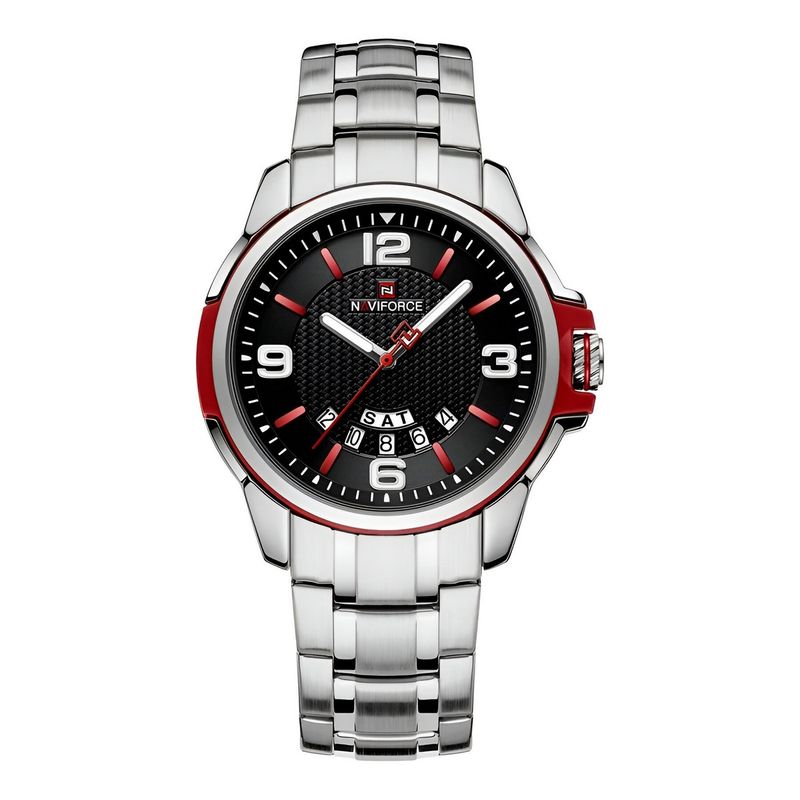 NAVIFORCE - Reloj Naviforce Casual Nf9215s Crono Hombre Acero + Estuche