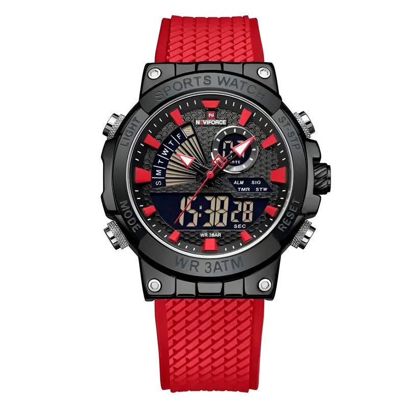 NAVIFORCE - Reloj Naviforce Casual Nf9219 Crono Hombre Goma + Estuche
