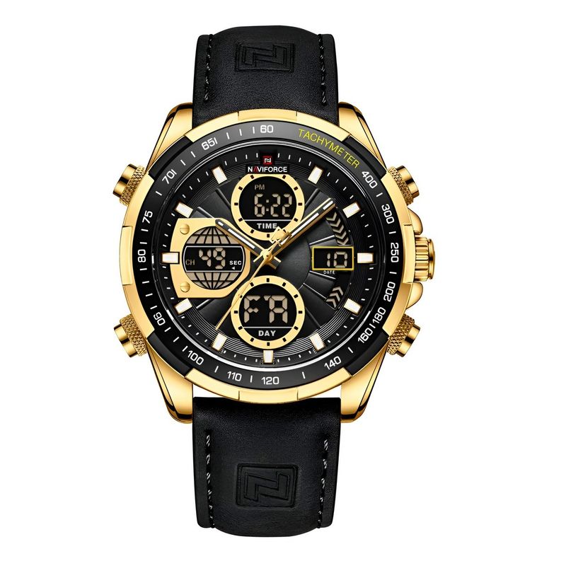 NAVIFORCE - Reloj Naviforce Casual Nf9197l Crono Hombre Cuero + Estuche
