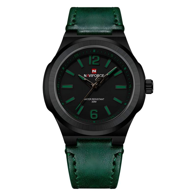 NAVIFORCE - Reloj Naviforce Casual Nf9233 Crono Hombre Cuero + Estuche
