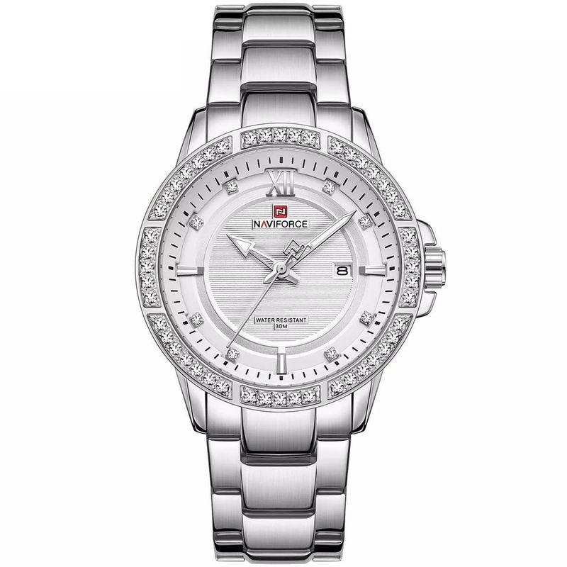 NAVIFORCE - Reloj Naviforce Casual Nf9187 Crono Hombre Acero + Estuche