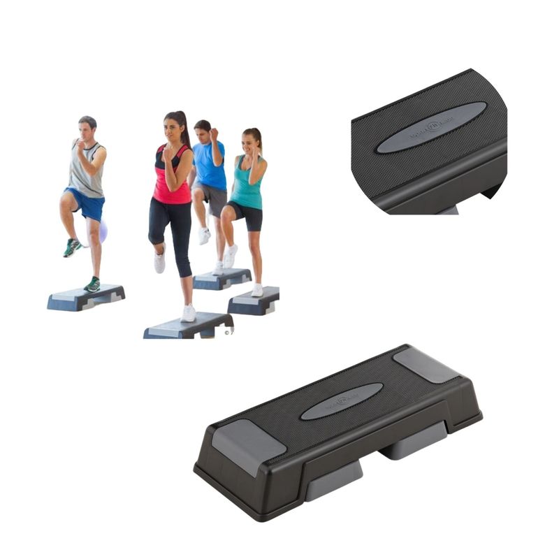 SPORTFITNESS - Steps Aeróbicos 3 Niveles Ajustables Para Fitness Y Gym